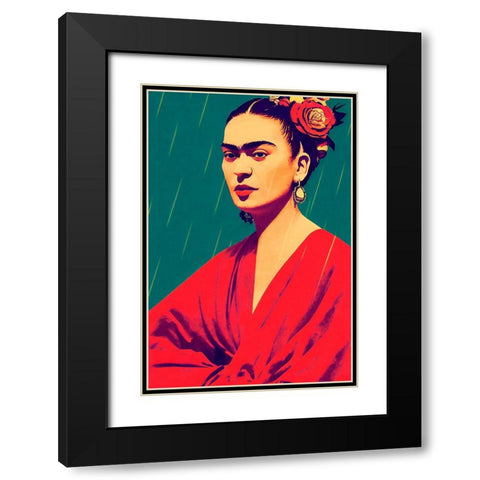 Enjoy Every Moment Black Modern Wood Framed Art Print with Double Matting by Treechild