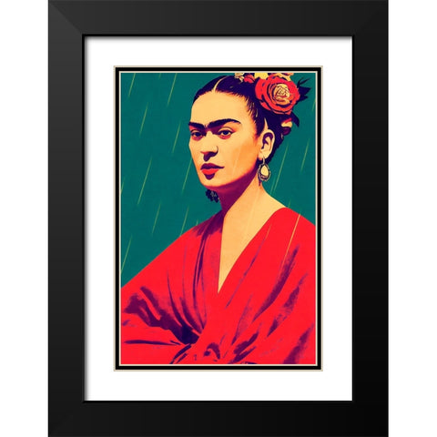 Enjoy Every Moment Black Modern Wood Framed Art Print with Double Matting by Treechild