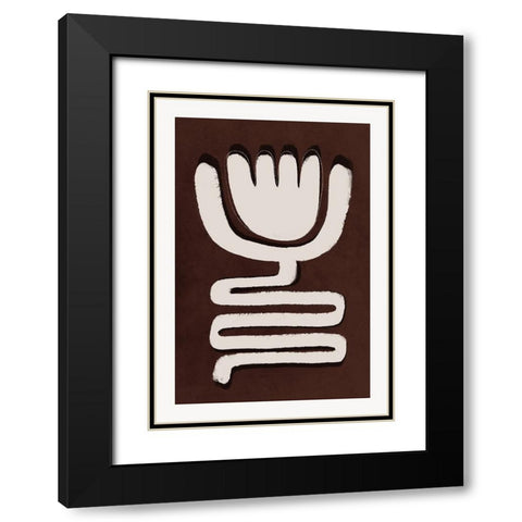 The Flower Of Life Black Modern Wood Framed Art Print with Double Matting by Treechild