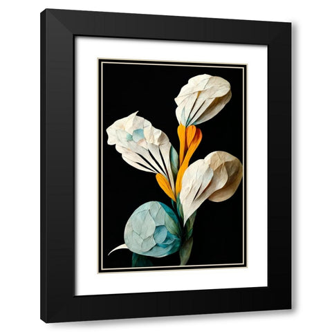 Galodia Black Modern Wood Framed Art Print with Double Matting by Treechild