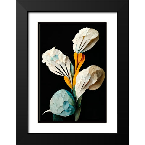 Galodia Black Modern Wood Framed Art Print with Double Matting by Treechild