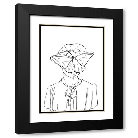 Hidden Black Modern Wood Framed Art Print with Double Matting by Treechild
