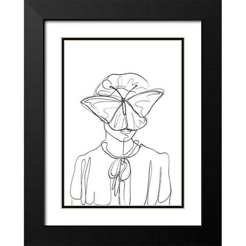 Hidden Black Modern Wood Framed Art Print with Double Matting by Treechild