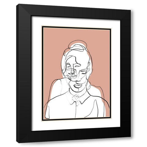 Hold On Black Modern Wood Framed Art Print with Double Matting by Treechild