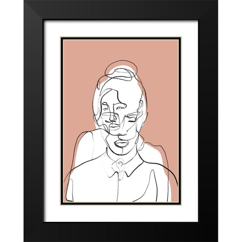 Hold On Black Modern Wood Framed Art Print with Double Matting by Treechild