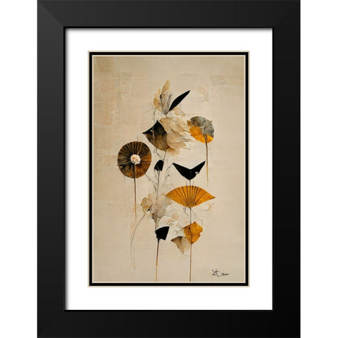 Kukkia Black Modern Wood Framed Art Print with Double Matting by Treechild