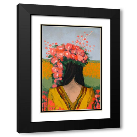 Like The First Day Black Modern Wood Framed Art Print with Double Matting by Treechild
