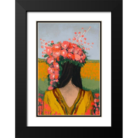 Like The First Day Black Modern Wood Framed Art Print with Double Matting by Treechild