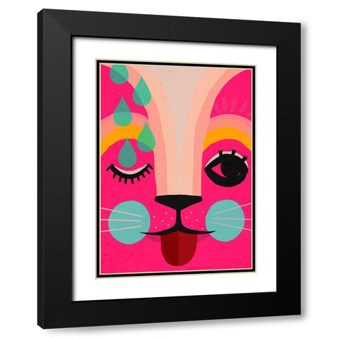 Neon! Black Modern Wood Framed Art Print with Double Matting by Treechild