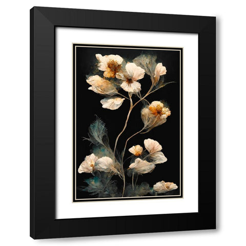 Dry Sagittaria Black Modern Wood Framed Art Print with Double Matting by Treechild