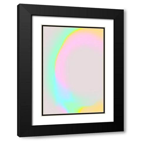 Space No 8 Black Modern Wood Framed Art Print with Double Matting by Treechild