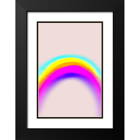 Space (Rainbow) No 5 Black Modern Wood Framed Art Print with Double Matting by Treechild