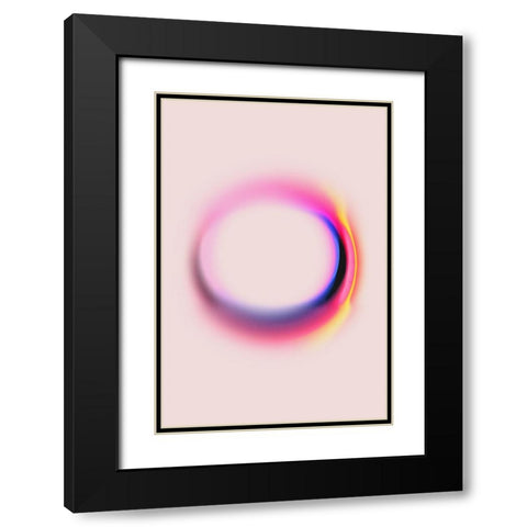 Space No 2 Black Modern Wood Framed Art Print with Double Matting by Treechild