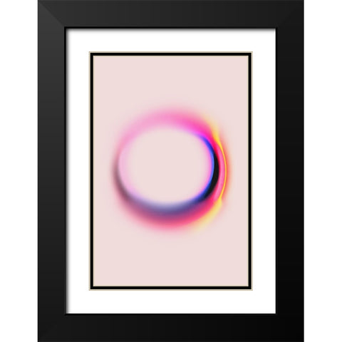 Space No 2 Black Modern Wood Framed Art Print with Double Matting by Treechild