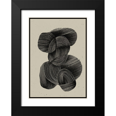 Straw No 2 Black Modern Wood Framed Art Print with Double Matting by Treechild