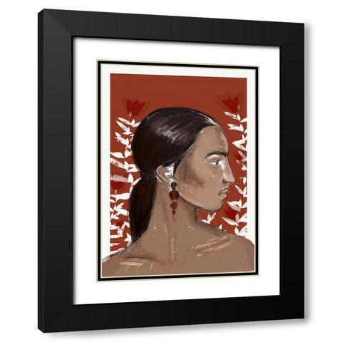 The Beginning Black Modern Wood Framed Art Print with Double Matting by Treechild