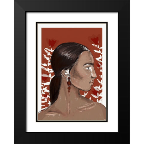 The Beginning Black Modern Wood Framed Art Print with Double Matting by Treechild