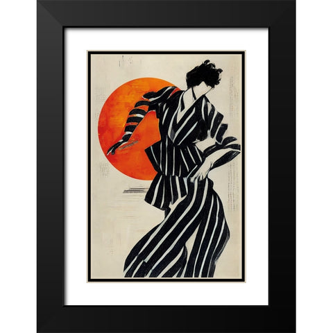 The Dancer Black Modern Wood Framed Art Print with Double Matting by Treechild