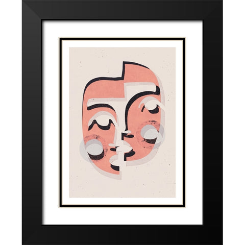 The Mask (Light) Black Modern Wood Framed Art Print with Double Matting by Treechild