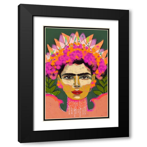 The Sense Of Colors Black Modern Wood Framed Art Print with Double Matting by Treechild