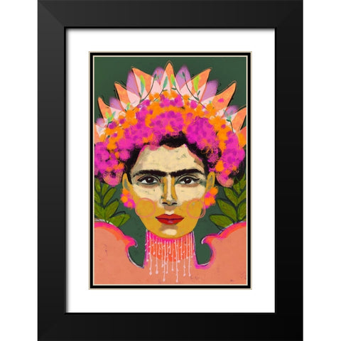 The Sense Of Colors Black Modern Wood Framed Art Print with Double Matting by Treechild