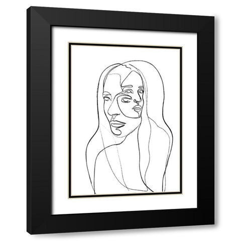 Thoughts Black Modern Wood Framed Art Print with Double Matting by Treechild