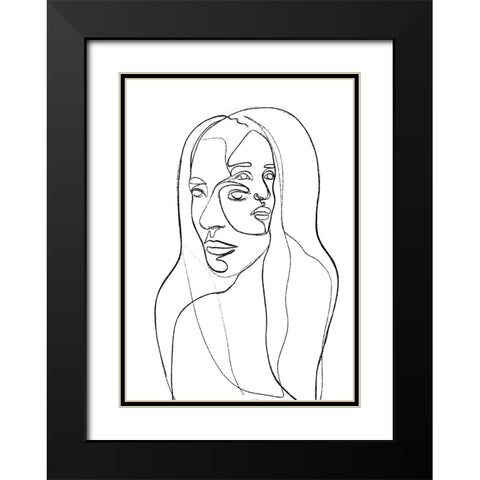 Thoughts Black Modern Wood Framed Art Print with Double Matting by Treechild