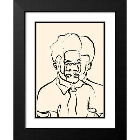 The Past And The Future Black Modern Wood Framed Art Print with Double Matting by Treechild
