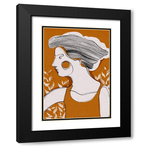 A Day In October Black Modern Wood Framed Art Print with Double Matting by Treechild