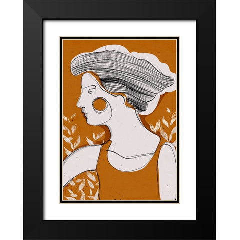 A Day In October Black Modern Wood Framed Art Print with Double Matting by Treechild