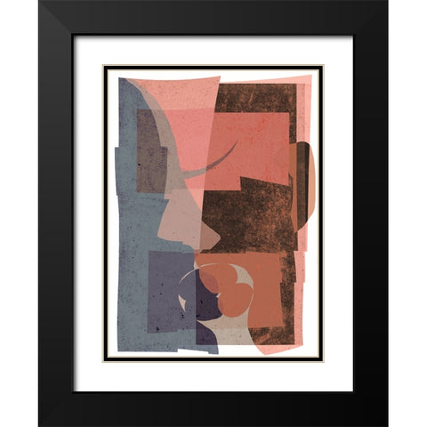 The Kiss Black Modern Wood Framed Art Print with Double Matting by Treechild