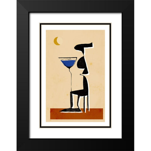 Le Monsieur Black Modern Wood Framed Art Print with Double Matting by Treechild