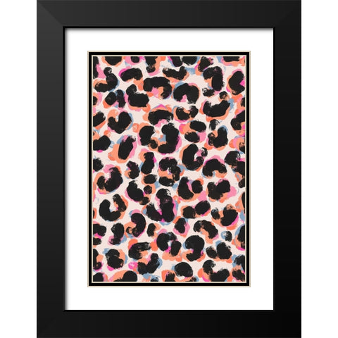 Cool Leo Pattern Black Modern Wood Framed Art Print with Double Matting by Treechild