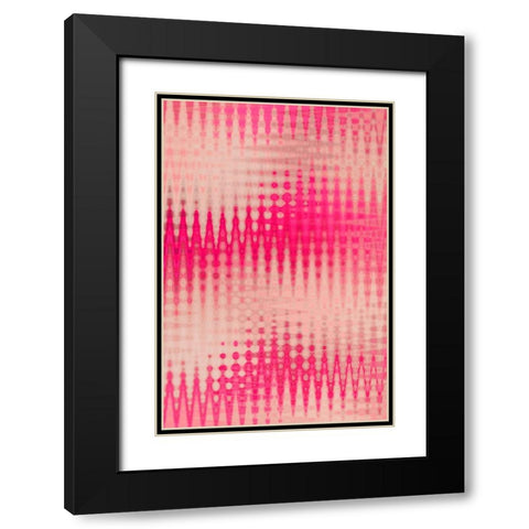 Pink Blurred Pattern Black Modern Wood Framed Art Print with Double Matting by Treechild