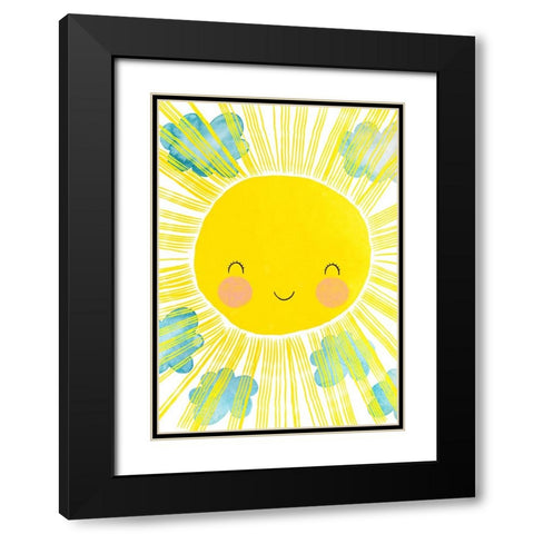 Matahari Black Modern Wood Framed Art Print with Double Matting by Treechild