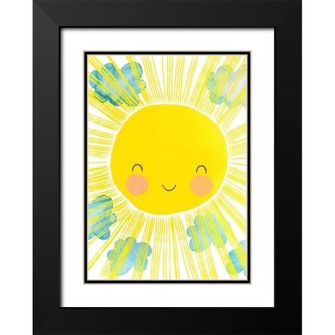 Matahari Black Modern Wood Framed Art Print with Double Matting by Treechild