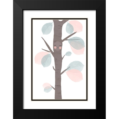 Little Tree Black Modern Wood Framed Art Print with Double Matting by Treechild