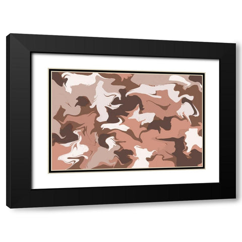 Mixed Pastel Colors Square Black Modern Wood Framed Art Print with Double Matting by Treechild