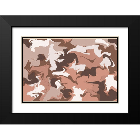 Mixed Pastel Colors Square Black Modern Wood Framed Art Print with Double Matting by Treechild