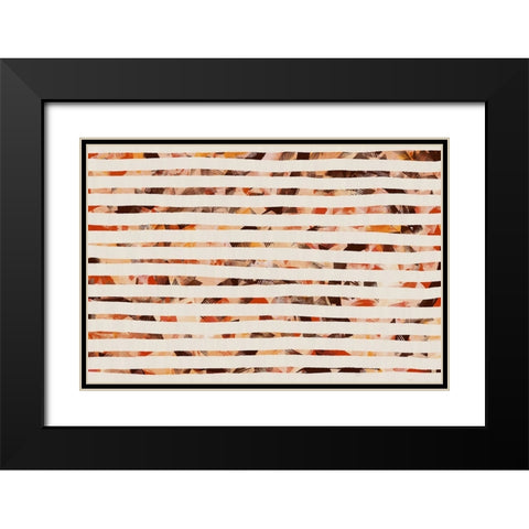 Stripes and Pattern Black Modern Wood Framed Art Print with Double Matting by Treechild