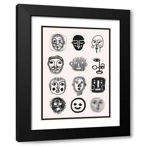 Twelve Black Modern Wood Framed Art Print with Double Matting by Treechild