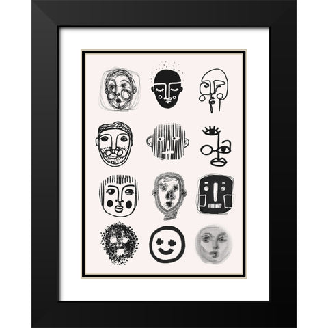 Twelve Black Modern Wood Framed Art Print with Double Matting by Treechild