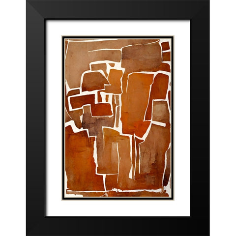 Cutted Black Modern Wood Framed Art Print with Double Matting by Treechild