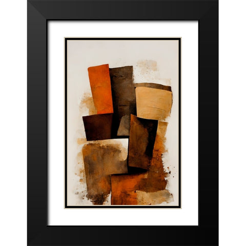 Turf Black Modern Wood Framed Art Print with Double Matting by Treechild