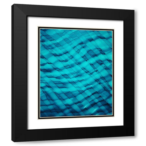 Teally Ripple Black Modern Wood Framed Art Print with Double Matting by Mann, Tara
