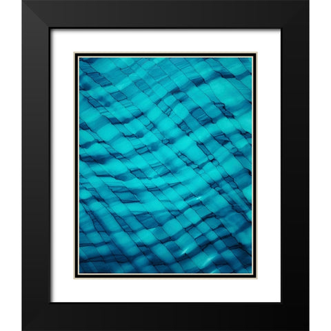 Teally Ripple Black Modern Wood Framed Art Print with Double Matting by Mann, Tara