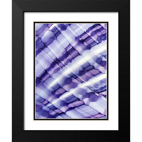 Purple Moon Black Modern Wood Framed Art Print with Double Matting by Mann, Tara