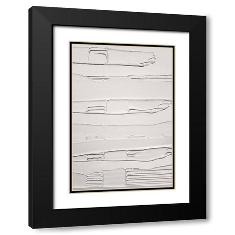 Mud Texture 01 Black Modern Wood Framed Art Print with Double Matting by Pictufy Studio III