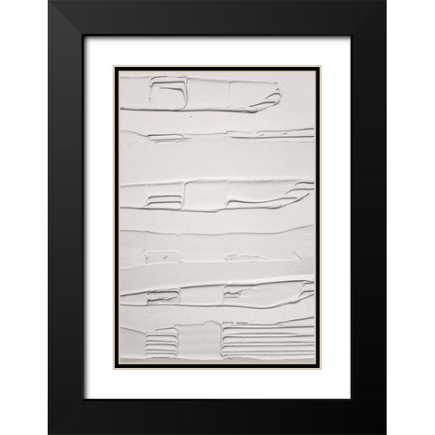 Mud Texture 01 Black Modern Wood Framed Art Print with Double Matting by Pictufy Studio III