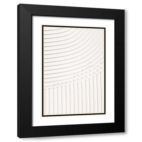 Mud Texture 05 Black Modern Wood Framed Art Print with Double Matting by Pictufy Studio III
